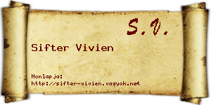 Sifter Vivien névjegykártya
